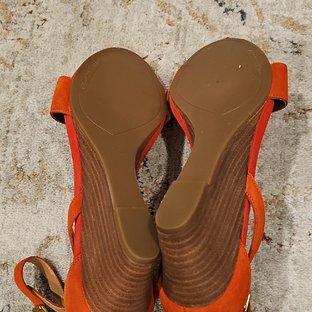 Franco Sarto Orange Heeled Sandals - Picture 5 of 5